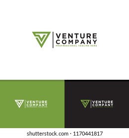 letter V logo venture concept