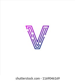 Letter V Logotype Green Color Logo Stock Vector (Royalty Free ...