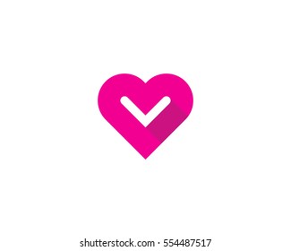 Letter V Love Logo Design Element Stock Vector (Royalty Free) 1138140269