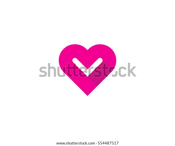 Letter V Love Logo Design Element Stock Vector (Royalty Free) 554487517