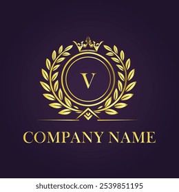 Letter v Luxury Hotel Label