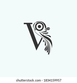 Letter V luxury logo icon