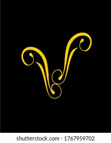 LETTER V LUXURY VECTOR DESIGN