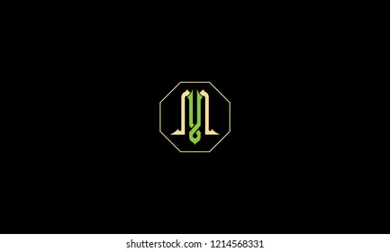 LETTER V AND M ARABIC LOGO WITH FRAME FOR LOGO DESIGN OR ILLUSTRATION USE