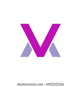 letter v and m logo