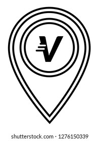 letter V and map pin. logo concept. Designed for your web site design, logo, app, UI
