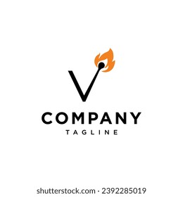 Letter V Matches logo icon vector template.eps