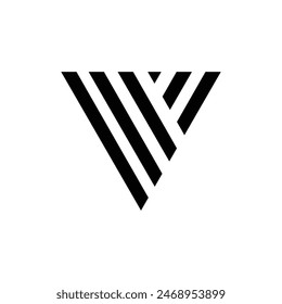 Letter V minimal modern shape logo