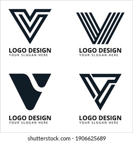 Letter V Minimalist Logo Design