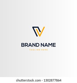 Letter V Modern Abstract Creative Business Technology Logo