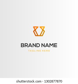 Letter V Modern Abstract Creative Business Technology Logo