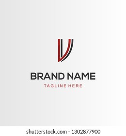 Letter V Modern Abstract Creative Business Monogram Technology Logo