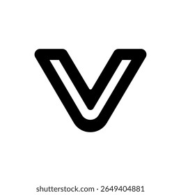 Letra V Tipografia Criativa Moderna para design de logotipo de marca