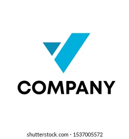 Letter V Modern Logo Design vector