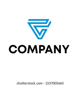 Letter V Modern Logo Design vector