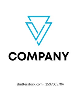 Letter V Modern Logo Design vector