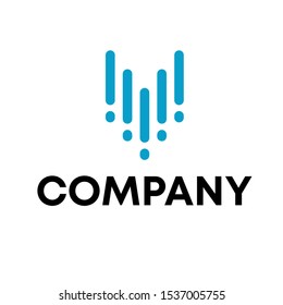 Letter V Modern Logo Design vector