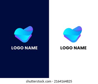 letter v modern logo design template