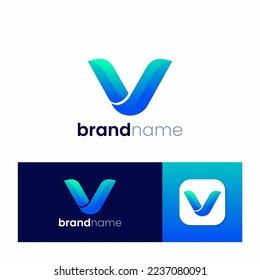 Letter V Modern Styles Logo Design