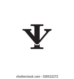 letter V and I monogram logo