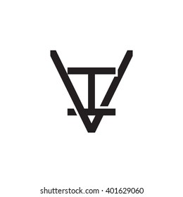 letter V and I monogram logo black