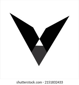 Logo-Design des Buchstaben V