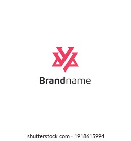 Letter V monogram logo and VP triangle Logo design template element, Best for identity and logotypes