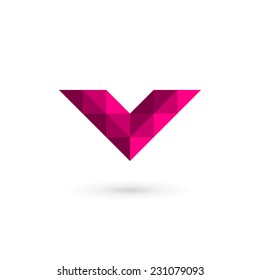 Letter V mosaic logo icon design template elements 