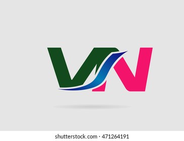 Letter V and N logo vector
