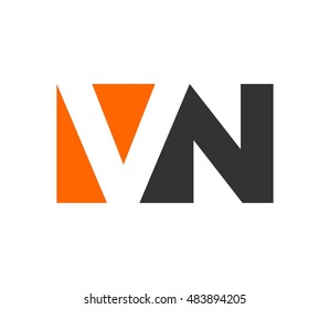 letter V and N logo vector
