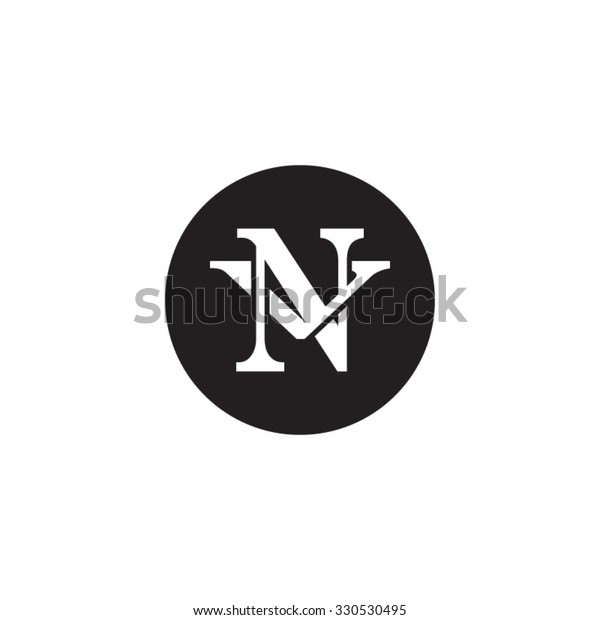 Letter V N Monogram Circle Logo Stock Vector Royalty Free 330530495