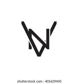 Letter V N Monogram Logo Black Stock Vector (Royalty Free) 401629450 ...