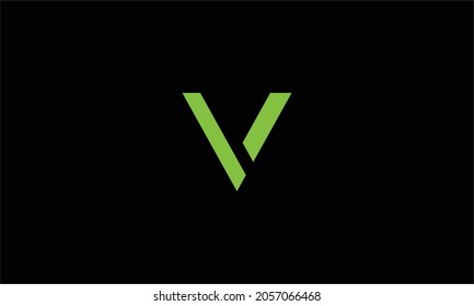 Letter V negative space Icon initial logo concept