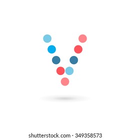 Letter V number 5 logo icon design template elements