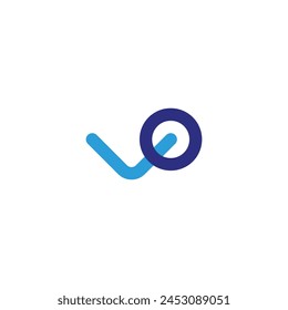 letter V and O simple logo symbol vector