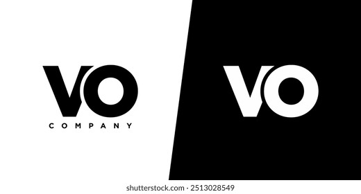 Letter V und O, VO Logo Design Template. Minimaler Monogramm-Anfangs-Logotyp.