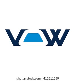 letter V, O, and W logo vector.