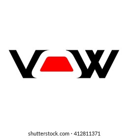 letter V, O, and W logo vector.
