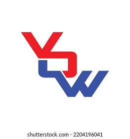 letter v, o, w, vo, ow and vow logo with white background. gym and fitness logo