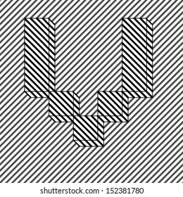 Letter V - Optical Illusion Alphabet