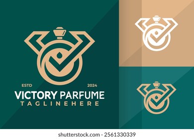 Letter V Parfume Logo Icon Vector Design Illustration