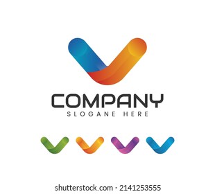Letter v professional logo design