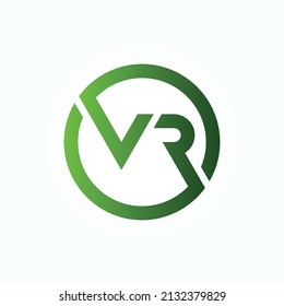 Letter V R 2 vector design illustration