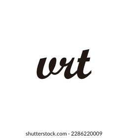 Letter v, r and t connect geometric symbol simple logo vector