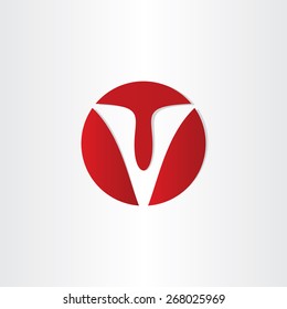 letter v red symbol