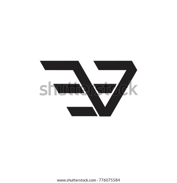 letter v run fast logo\
vector