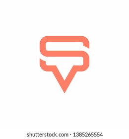 letter v s abstract logo template