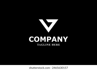 letter v and seven modern logo