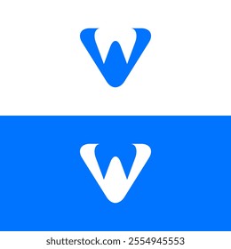 letter V shape teeth dentist logo icon 