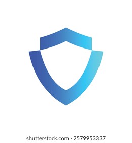 Letter V shield logo design vector